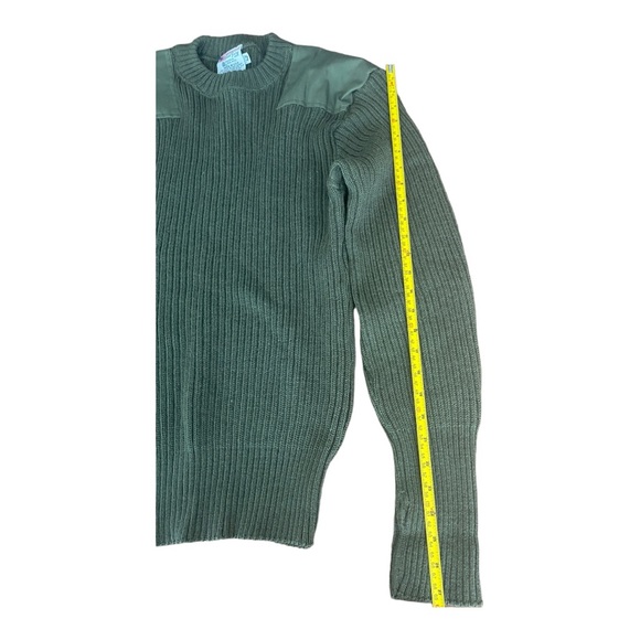 Jack Young Associates Vintage Green 100% Wool Military Tactical Sweater Size 42 - Picture 10 of 10